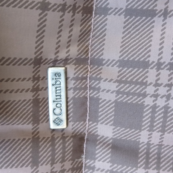 Columbia Brown Plaid Puffer Jacket 60% Down 40%feather Sz M - Picture 6 of 11